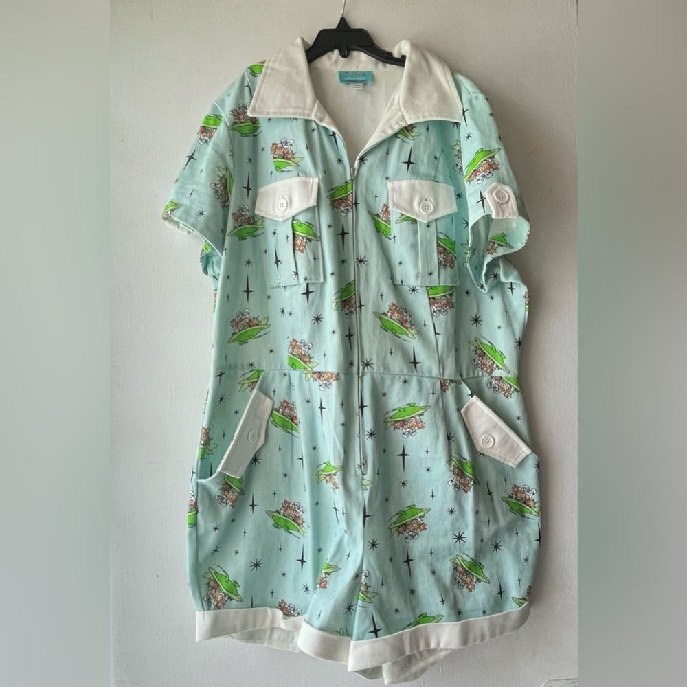 Unique Vintage Light Blue Flintstone Romper